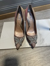RRP £635 Aruna Seth Glittery Butterfly Baby PinkHigh Heel Shoes Size UK 6