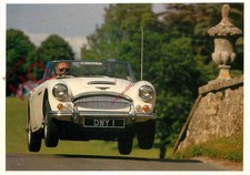 Picture Postcard:-VINTAGE CAR, AUSTIN-HEALEY 3000, JUMPING