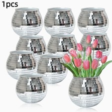 Disco ball flower - ball, silver