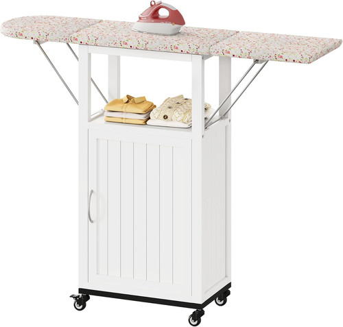 Rolling ironing board with - rolling,