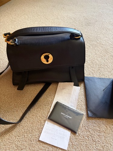 Black and suede saint laurent - black,
