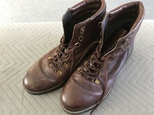 Fat Face Ladies Shoes Size 5/ 39 Brown Leather Lace Up Ankle Boots  VGC