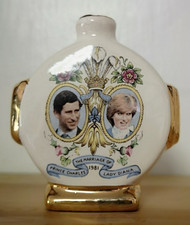 Unusual Small Orlando Cherry Brandy Miniature Bottle Marriage Of Charles & Diana