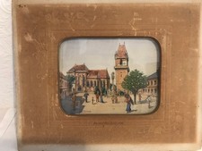 Antique German Decoupage 3D Painting Picture Signed KLERMONT 1910