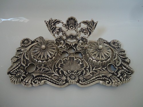 Double inkwell silver - inkwell, plated