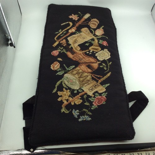Vintage needlepoint piano - needlepoint,