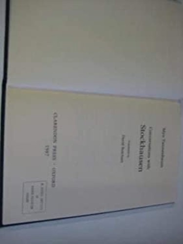 Conversations with stockhausen - conversations,