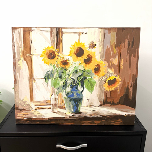 Sunflower acrylic canvas - sunflower,