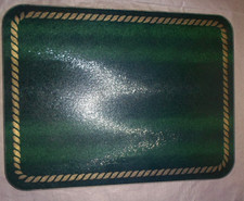 Kitchen Devils Green Gold Rope Glass 40x30cm Worktop Saver Chopping Board _a