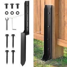 80cm Wooden Fence Post Repair Kit Steel Heavy Duty Anchor & Stakes Ground Spike
