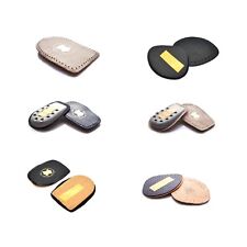 Shoes Insoles Unisex Leather Heel Support Half Insoles Orthotic Lift Pad Cushion