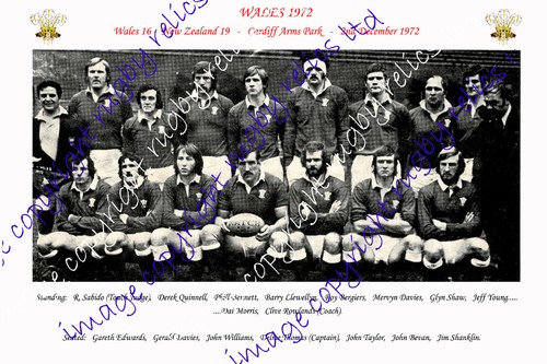 Wales 1972 rugby team - rugby,