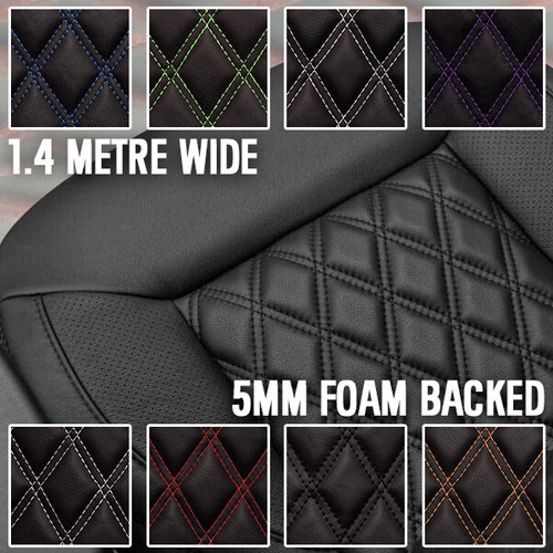 Black double stitch - black,