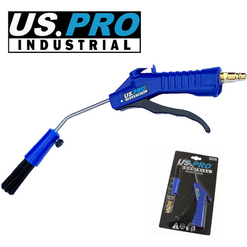 Air blow gun with brush - air,