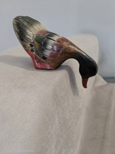 Vintage Wooden Carved Duck