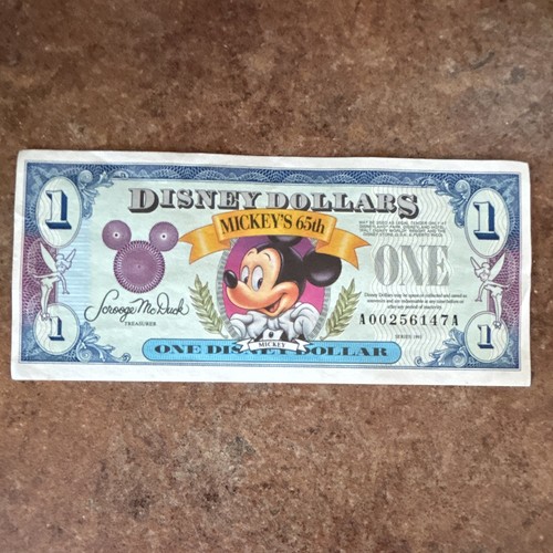 1993 disney dollars - 1993, $1