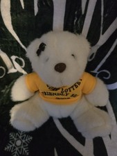 Loros Lottery Friendly Bear 2008.. Plush Teddy Bear. Collectable. White. 