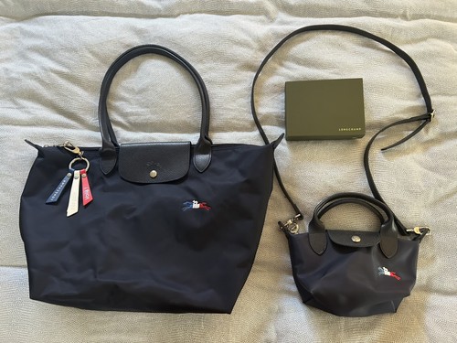 Longchamp lepliage navy - lepliage, medium
