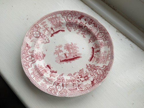Antique davenport red transfer - red,