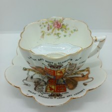 WILEMAN, FOLEY CHINA PRE SHELLEY 1897 JUBILEE LARGE MOUSTACHE CUP AND SAUCER. 