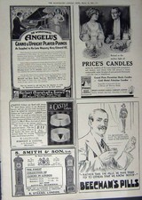Old Antique Print 1912
