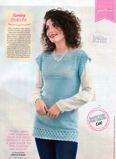 ~ Pull-Out Knit & Crochet Pattern For Lady's Lovely Tunic Top ~ 32" ~ 42" ~