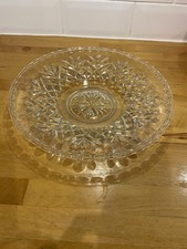Beautiful Vintage Cut Glass Fruit Bowl Diameter Is 30cm And Tall Is 4.50 Cm