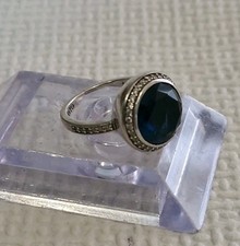 Ti Sento Sterling Silver Blue & Clear Stone Ring ( Size M½)