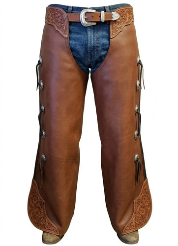 Brown leather western riding - brown,