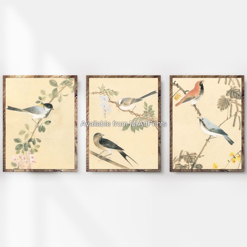 Triptych set botanical - of,