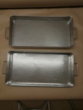Sterilisation Parts wash Dental Cleaning Medical Lab Stainless Steel Tray x2 