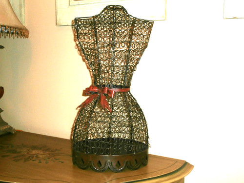Metal wire mannequin dress - mannequin,