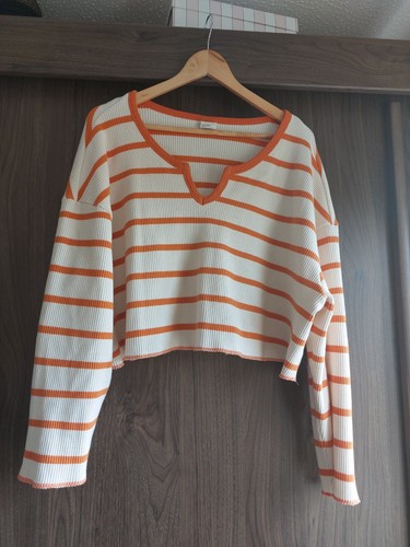 Lucy and yak stripe top - and, orange