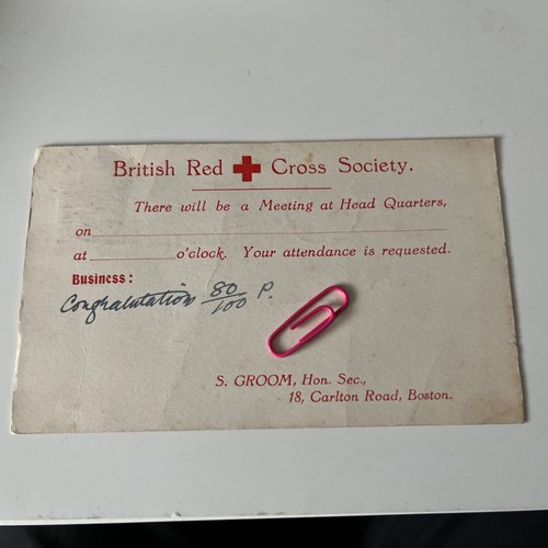 Ww2 british red cross pass - british,