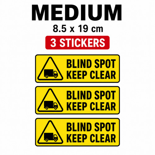 Blind spot keep clear stickers - blind,