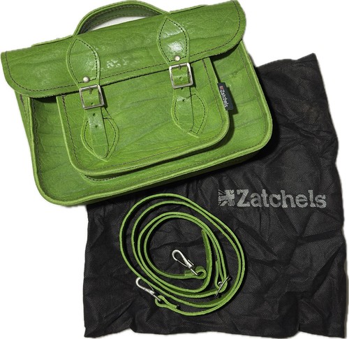 Zatchels green leather satchel - green,