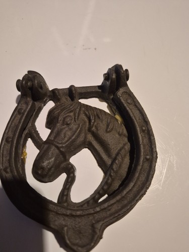 Vintage cast iron horse - iron, door