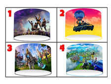 FORTNITE GAMING CEILING LIGHT SHADE OR TABLE LAMPSHADE-4 DESIGNS-3 SIZES