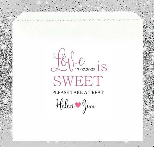 Personalised wedding sweet - personalised,