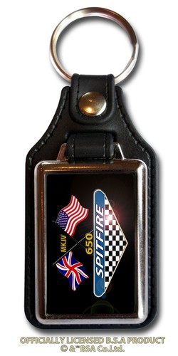 Bsa spitfire faux leather key - bsa,