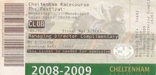 Ticket - Cheltenham Races 11.03.09 The Festival