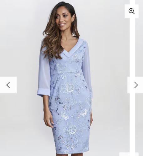 Gina bacconi blue floral lace - gina,
