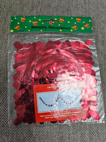 Vintage red metallic foil - red,