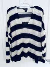 H&M Black White Striped Jumper