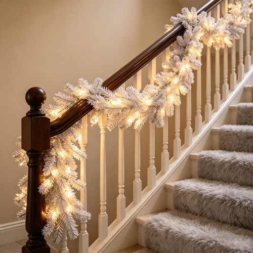 9ft christmas garland - 9ft, pre-lit