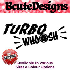 TURBO WHOOSH CAR SPORTS STYLING VINYL DECAL TRANSFER STICKER GRAPHICS TUNING