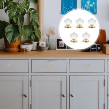  5 Pcs Crystal Handles for Drawers Cupboard Clear Cabinet Knobs Pulls
