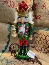 Nutcracker King Christmas Decoration wooden ornament display homeware NEW