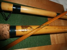 MILWARDS "FEATHERLITE" RARE 12 FOOT LENGTH  CANE ROD TWIN TAPER,STOPPERS AND BAG