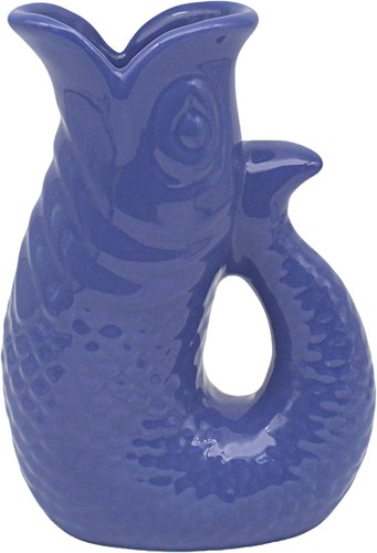 Blue fish jug ceramic - fish,